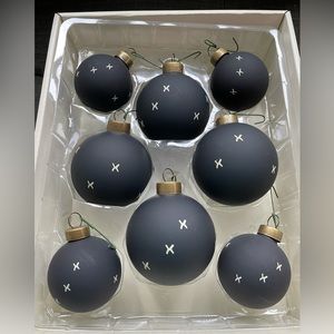 Set of 8 black ornaments from Hearth & Hand with Magnolia